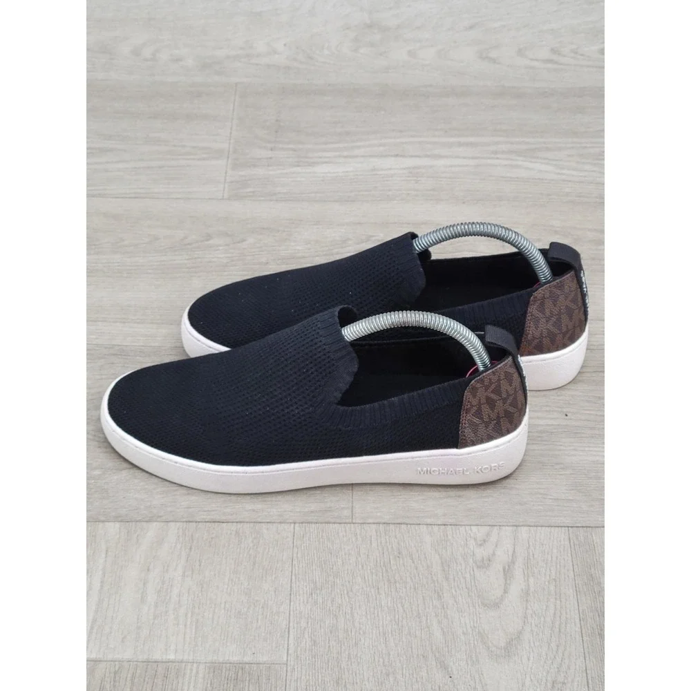 Michael Kors Juno Knit Slip On Met SF Stretch Knit  Women's Size 8.5 M Monogram